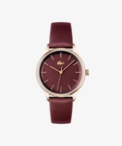 Lacoste Watches-Women'S Club 3 Hands Leather Strap Watch