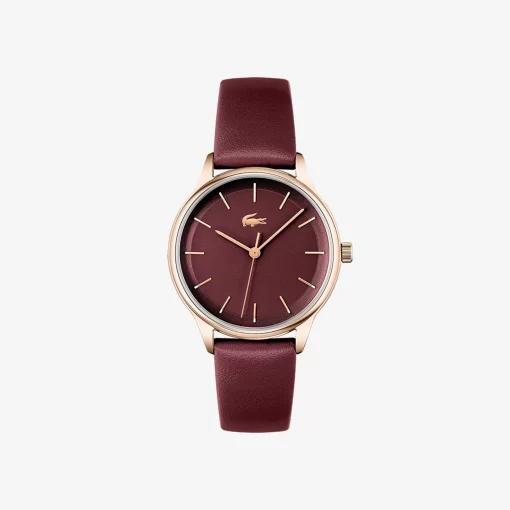 Lacoste Watches-Women'S Club 3 Hands Leather Strap Watch