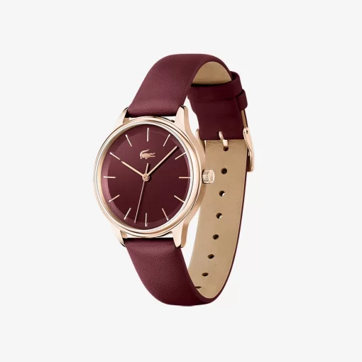 Lacoste Watches-Women'S Club 3 Hands Leather Strap Watch