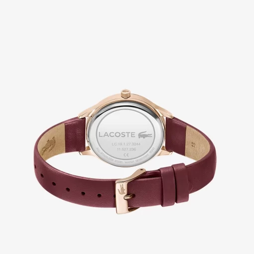 Lacoste Watches-Women'S Club 3 Hands Leather Strap Watch