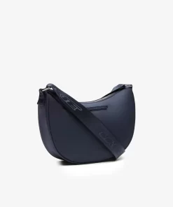 Lacoste Cross Body-Women'S Contrast Branding Halfmoon Bag