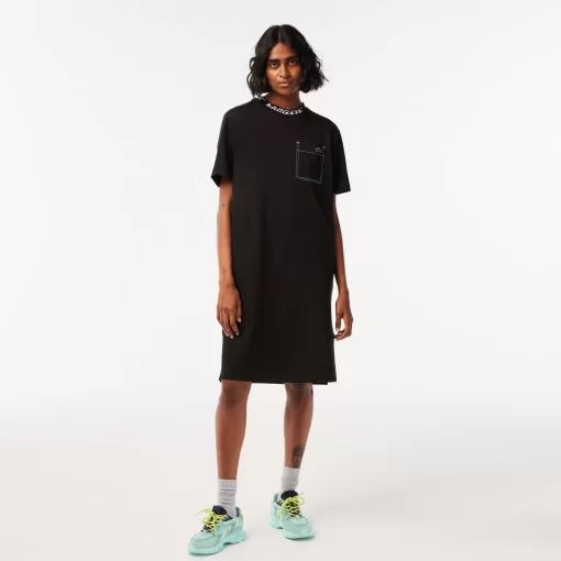 Lacoste Dresses & Skirts-Women'S Cotton T-Shirt Dress