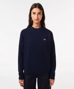 Lacoste Knitwear-Women'S Crew Neck Wool Sweater