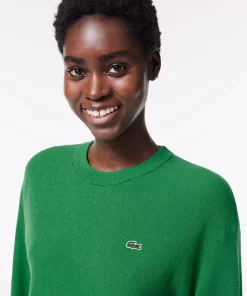 Lacoste Knitwear-Women'S Crew Neck Wool Sweater