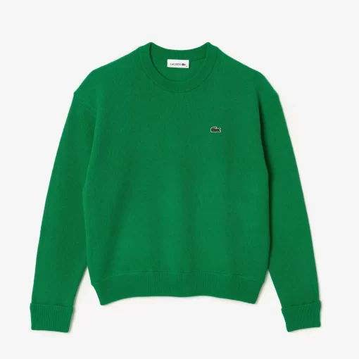 Lacoste Knitwear-Women'S Crew Neck Wool Sweater