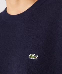 Lacoste Knitwear-Women'S Crew Neck Wool Sweater