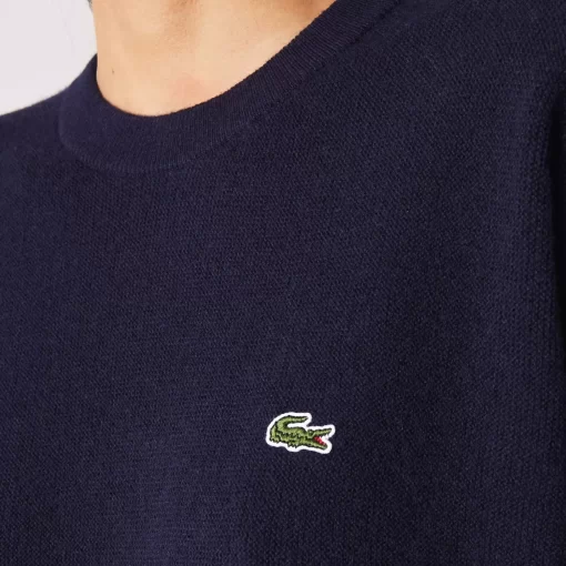 Lacoste Knitwear-Women'S Crew Neck Wool Sweater