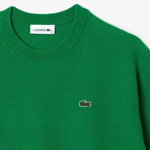 Lacoste Knitwear-Women'S Crew Neck Wool Sweater