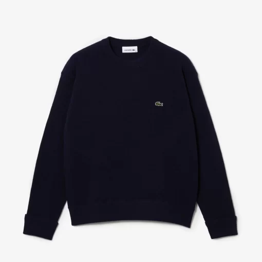 Lacoste Knitwear-Women'S Crew Neck Wool Sweater