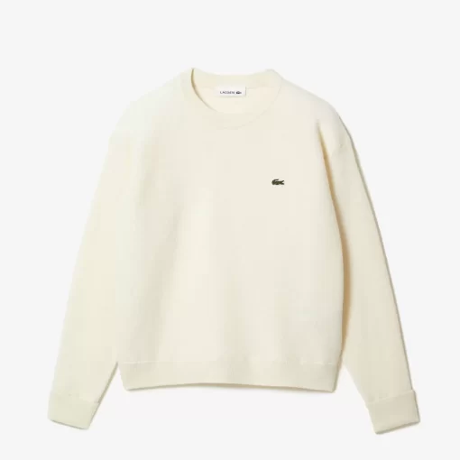 Lacoste Knitwear-Women'S Crew Neck Wool Sweater