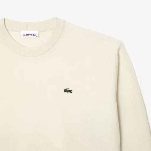 Lacoste Knitwear-Women'S Crew Neck Wool Sweater