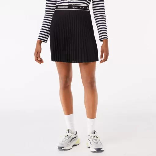 Lacoste Dresses & Skirts-Women'S Elasticised Waist Short Pleated Skirt