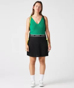 Lacoste Dresses & Skirts-Women'S Elasticised Waist Short Pleated Skirt