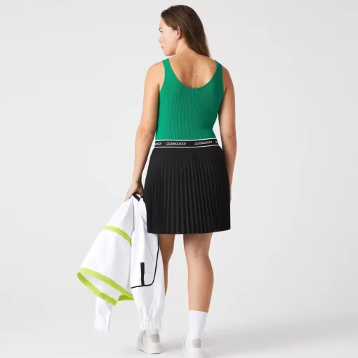 Lacoste Dresses & Skirts-Women'S Elasticised Waist Short Pleated Skirt