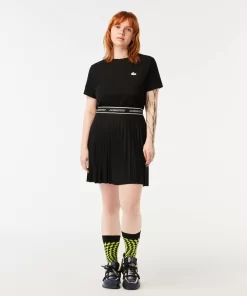 Lacoste Dresses & Skirts-Women'S Elasticised Waist Short Pleated Skirt