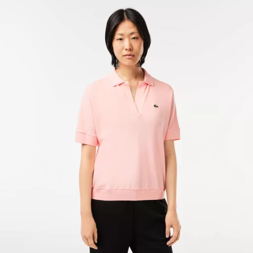 Lacoste Polo Shirts-Women'S Flowy Pique Polo Shirt