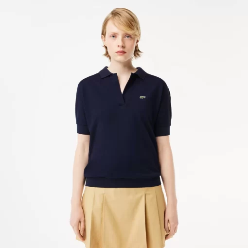 Lacoste Polo Shirts-Women'S Flowy Pique Polo Shirt