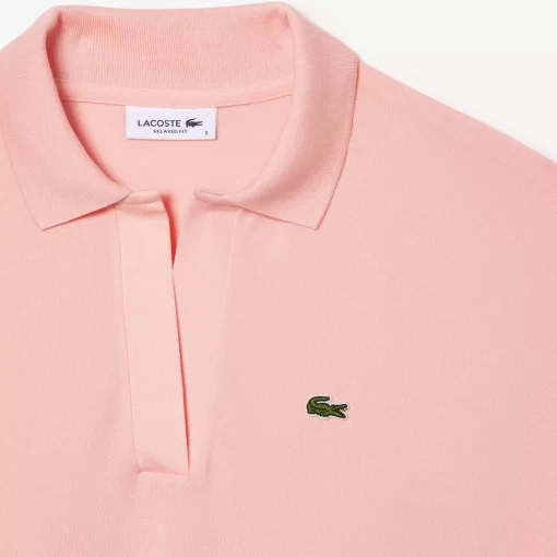 Lacoste Polo Shirts-Women'S Flowy Pique Polo Shirt