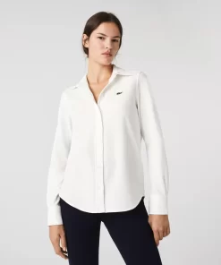 Lacoste Shirts & Tops-Women'S French Collar Cotton Pique Shirt