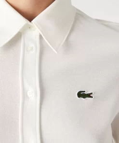 Lacoste Shirts & Tops-Women'S French Collar Cotton Pique Shirt