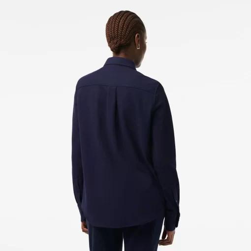 Lacoste Shirts & Tops-Women'S French Collar Cotton Pique Shirt