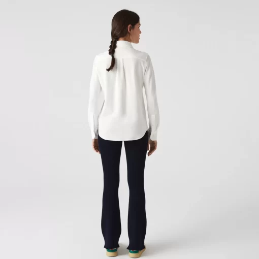 Lacoste Shirts & Tops-Women'S French Collar Cotton Pique Shirt