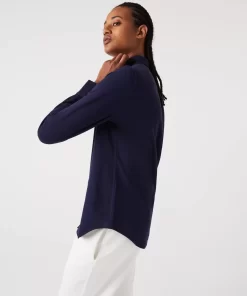 Lacoste Shirts & Tops-Women'S French Collar Cotton Pique Shirt