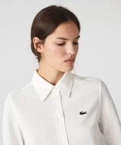 Lacoste Shirts & Tops-Women'S French Collar Cotton Pique Shirt