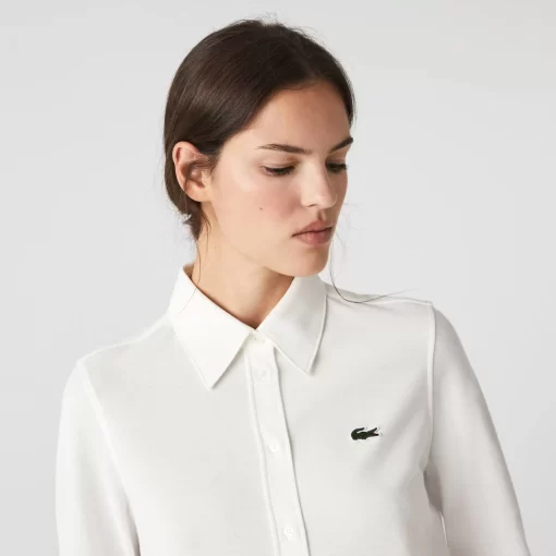 Lacoste Shirts & Tops-Women'S French Collar Cotton Pique Shirt