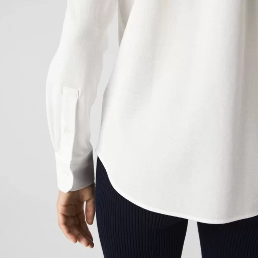 Lacoste Shirts & Tops-Women'S French Collar Cotton Pique Shirt