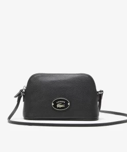 Lacoste Cross Body-Women'S Grained Leather Dome Crossover Bag