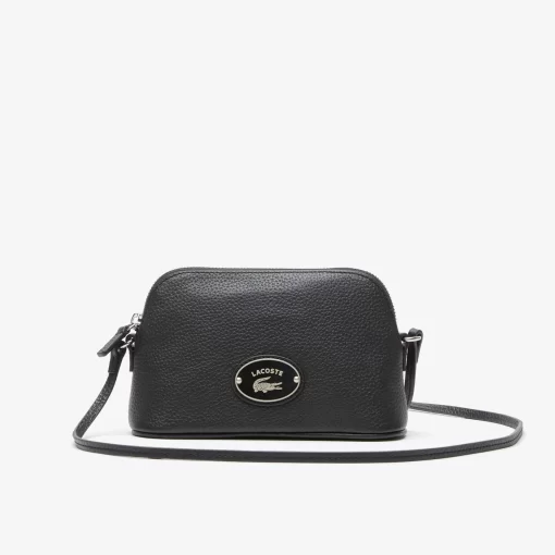 Lacoste Cross Body-Women'S Grained Leather Dome Crossover Bag