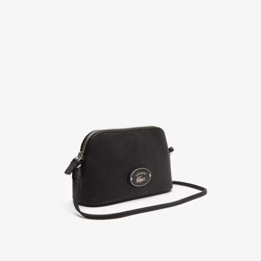 Lacoste Cross Body-Women'S Grained Leather Dome Crossover Bag