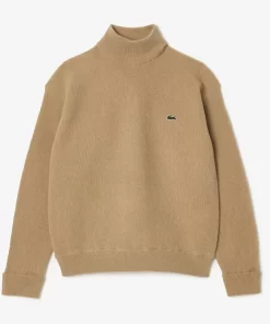 Lacoste Knitwear-Women'S High Neck Wool Sweater