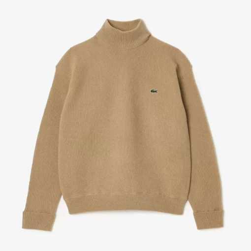 Lacoste Knitwear-Women'S High Neck Wool Sweater