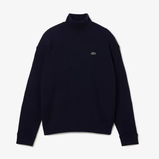 Lacoste Knitwear-Women'S High Neck Wool Sweater