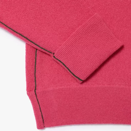 Lacoste Knitwear-Women'S High Neck Wool Sweater