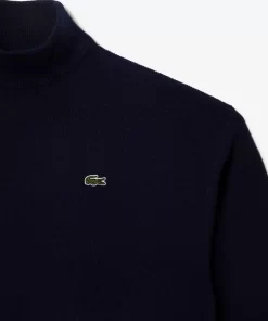 Lacoste Knitwear-Women'S High Neck Wool Sweater