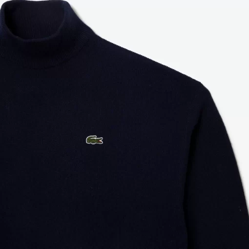 Lacoste Knitwear-Women'S High Neck Wool Sweater