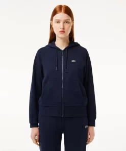 Lacoste Sweatshirts-Women'S Hooded Organic Fleece Zipped Jogger Sweatshirt