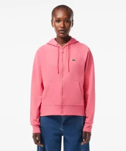 Lacoste Sweatshirts-Women'S Hooded Organic Fleece Zipped Jogger Sweatshirt