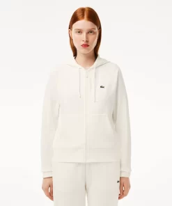 Lacoste Tracksuits-Women'S Hooded Organic Fleece Zipped Jogger Sweatshirt