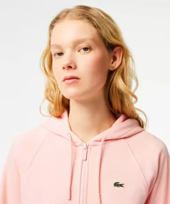 Lacoste Sweatshirts-Women'S Hooded Organic Fleece Zipped Jogger Sweatshirt