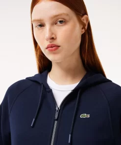 Lacoste Sweatshirts-Women'S Hooded Organic Fleece Zipped Jogger Sweatshirt