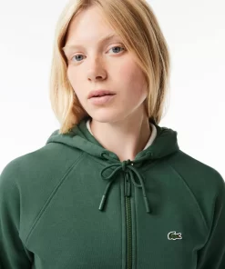 Lacoste Sweatshirts-Women'S Hooded Organic Fleece Zipped Jogger Sweatshirt