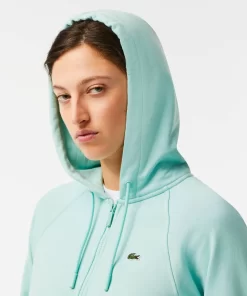 Lacoste Sweatshirts-Women'S Hooded Organic Fleece Zipped Jogger Sweatshirt