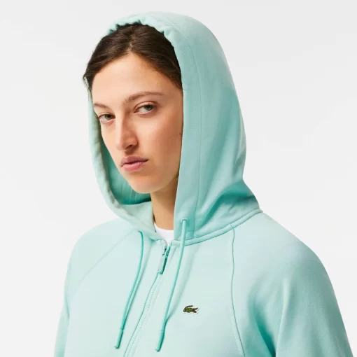 Lacoste Sweatshirts-Women'S Hooded Organic Fleece Zipped Jogger Sweatshirt