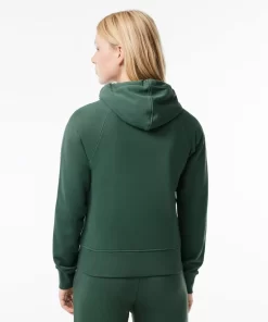 Lacoste Sweatshirts-Women'S Hooded Organic Fleece Zipped Jogger Sweatshirt