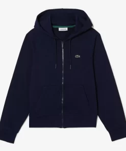 Lacoste Sweatshirts-Women'S Hooded Organic Fleece Zipped Jogger Sweatshirt