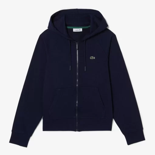 Lacoste Sweatshirts-Women'S Hooded Organic Fleece Zipped Jogger Sweatshirt